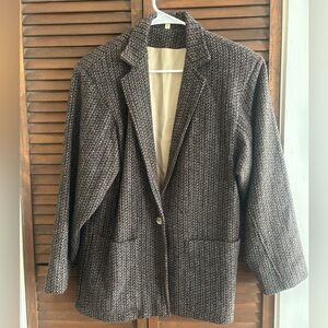 Vintage Oversized Savannah Tweed Blazer